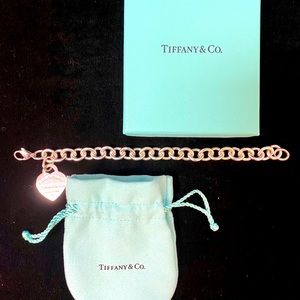 Tiffany & Co. heart bracelet 7.5” Sterling Silver.